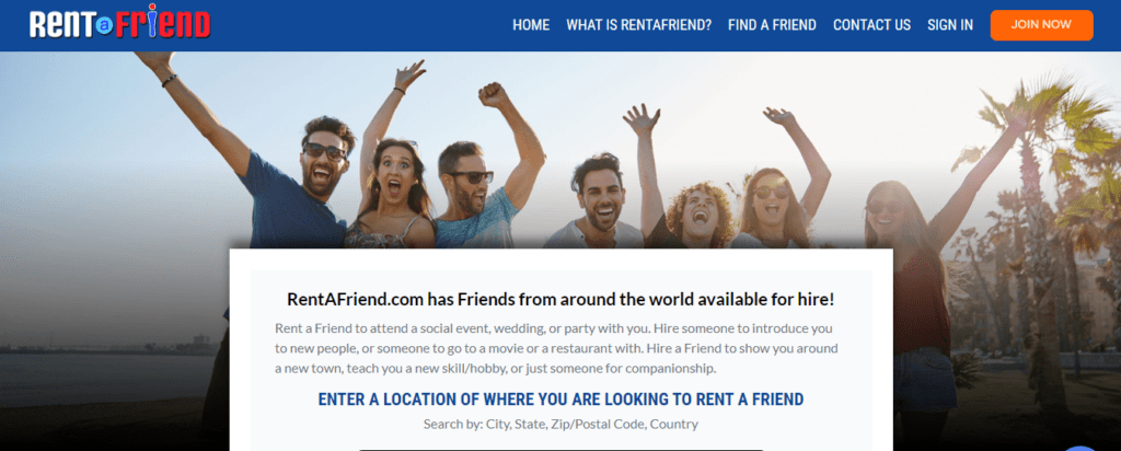 Get paid to be a virtual friend on rent a friend