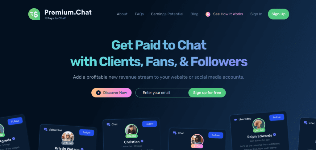 premium chat to get paid to be a virtual friend